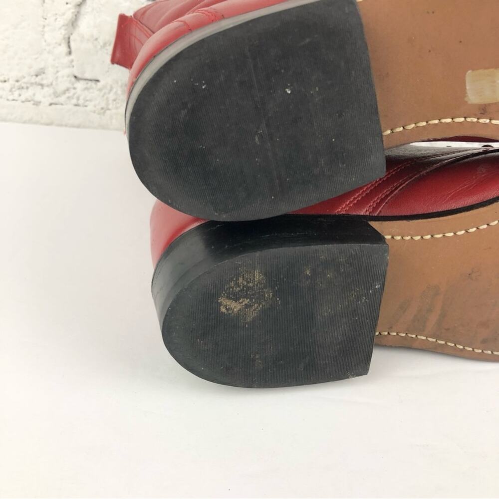 Laredo Red Fringe Leather Kiltie Boots - Picture 10 of 11